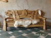 Unique massive wooden furniture- artistic handmade wooden couch - (F32)